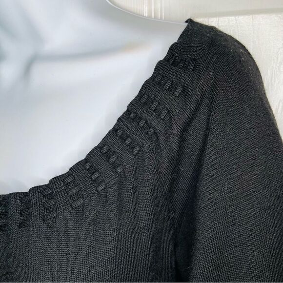 Ann Taylor Wool Blend Sweater Sheath Dress Black Size S - Picture 3 of 8